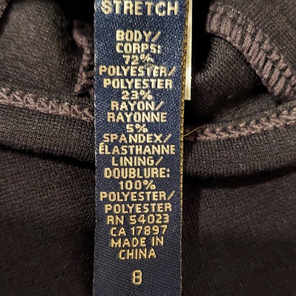 Banana Republic Halter/Tank Skater Styled Dress in Black Stretch Fabric size 8 - Picture 11 of 12